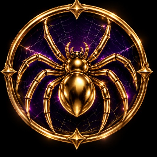 Gold spider emblem