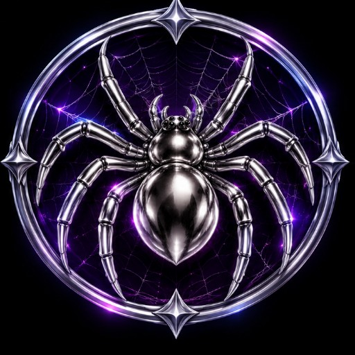Silver spider emblem